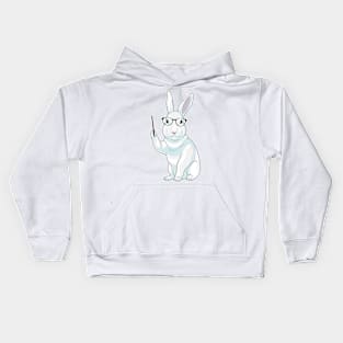 Rabbit Teacher Pointer Kids Hoodie